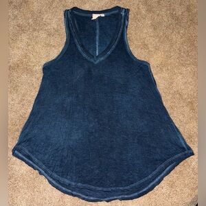 White Crow Deep Turquoise Wash Tank Top